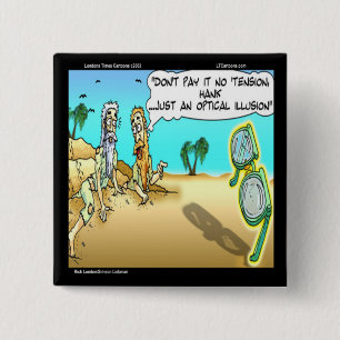 Rick London Funny Optical Optometrist Illusion Button