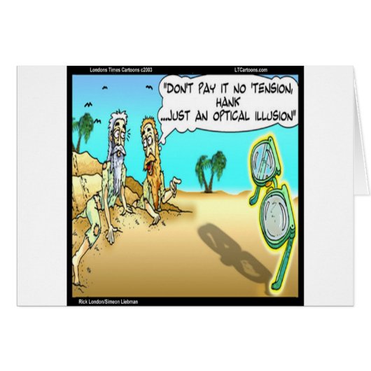 Rick London Funny Optical Optometrist Illusion Cards (Front Horizontal)