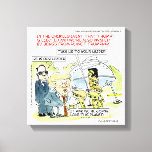 Rick London Funny Planet Trump Canvas Print
