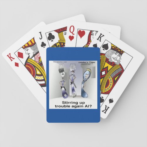 Rick London Funny Silverware Police Playing Cards