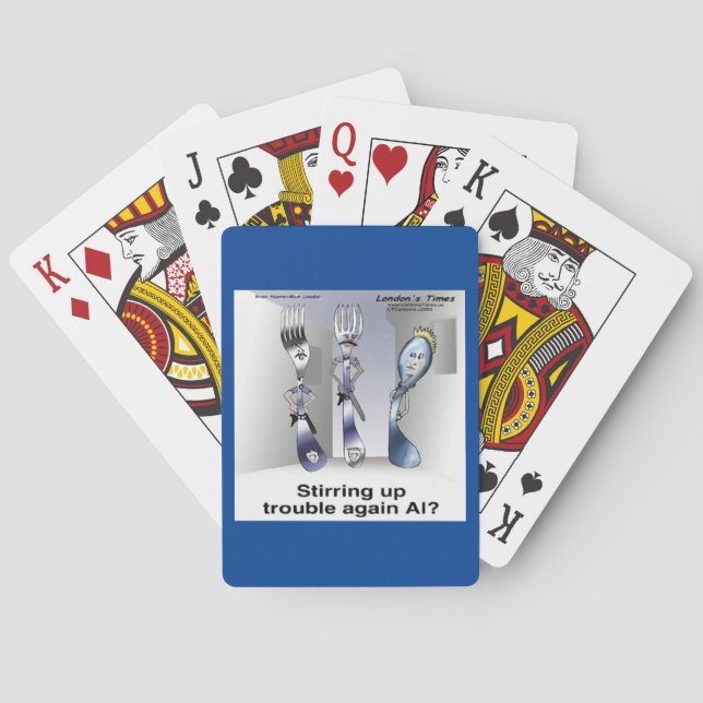 Rick London Funny Silverware Police Poker Cards (Back)