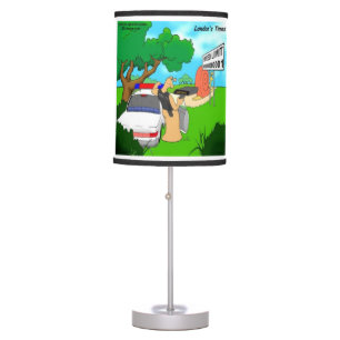 Rick London Funny Slug Traffic Cop Table Lamp