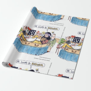 Rick London Funny So Natural Old Hippie Funeral Wrapping Paper