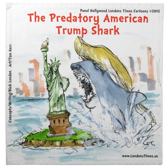 Rick London Funny Trump Shark Napkin (Front)