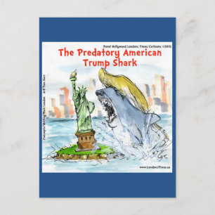Rick London Funny Trump Shark Postcard