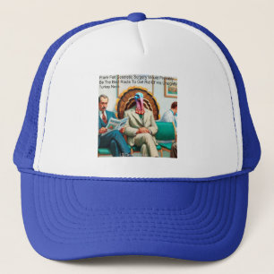 Rick London Funny Turkey Plastic Surgery Comic Trucker Hat