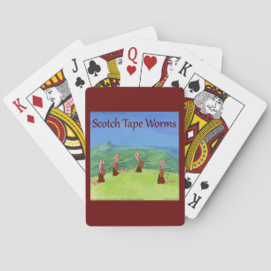 Rick London Funny Worms Of Scotland Comic Poker Cards