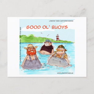 Rick London Good Ol' Buoys Funny Comic Postcard