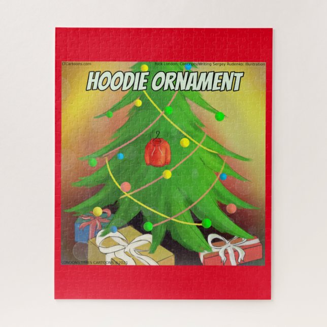 Rick London Hilarious "Hoodie Ornament" Christmas  Jigsaw Puzzle (Vertical)
