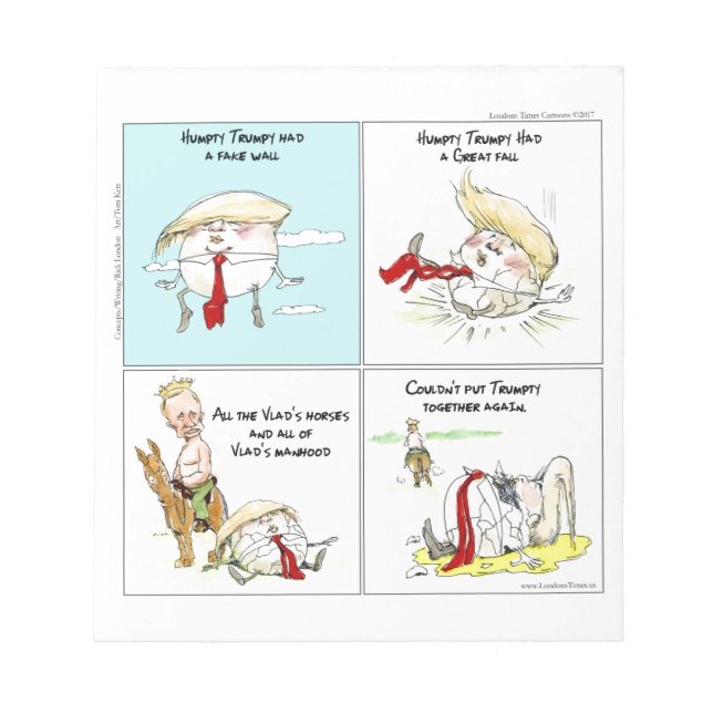 Rick London "Humpty Trumpty" Funny Gifts Notepad (Front)