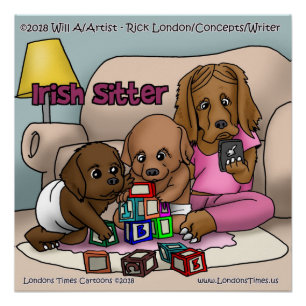 Rick London Irish Setter Comic Poster