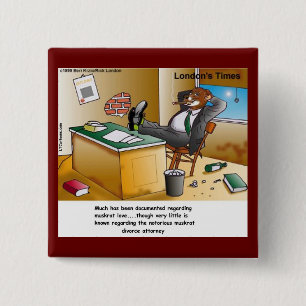 Rick London Muskrat Divorce Attorney Comic Button