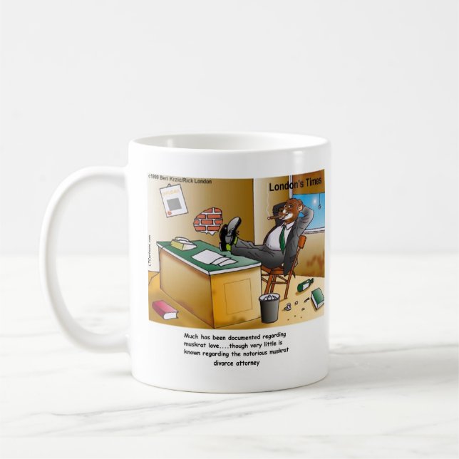 Rick London Muskrat Divorce Attorney Comic  Coffee Mug (Left)