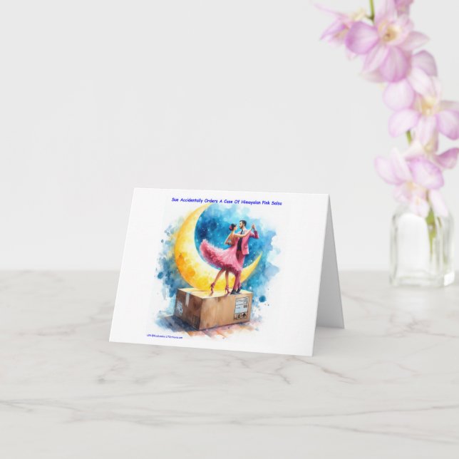 Rick London Pink Himalayan Salsa Funny  Card (Orchid)