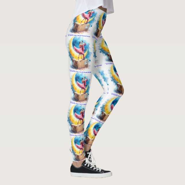 Rick London Pink Himalayan Salsa Funny  Leggings (Right)