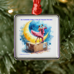 Rick London Pink Himalayan Salsa Funny Metal Ornament