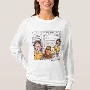Rick London Prehistoric Coffee Funny Cartoon T-Shirt