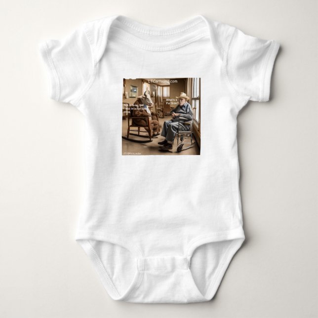 Rick London Retired Far Side Cow Likes To Brag  Baby Bodysuit (Front)