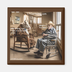 Rick London Retired Far Side Cow Likes To Brag  Magnet