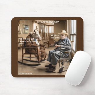 Rick London Retired Far Side Cow Likes To Brag  Mouse Pad