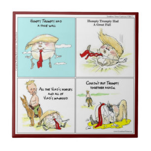 Rick London "Trumpty Dumpty" Funny Ceramic Tile