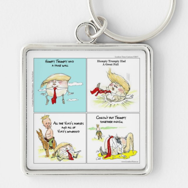 Rick London "Trumpty Dumpty" Funny Trump Gift Keychain (Front)
