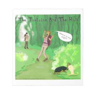 Rick London Turtle And The Wig Hair Funny Notepad