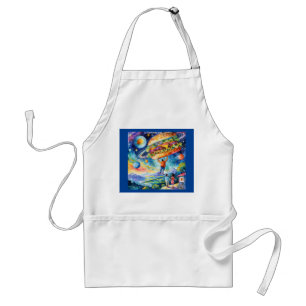 Rick London Vegan Sees Meateator In Space Funny Adult Apron