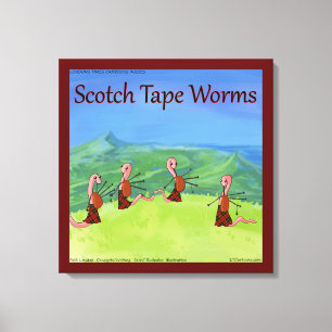 Rick London Worms From Scotland Funny Canvas Print