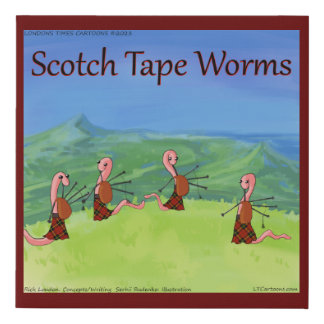 Rick London Worms From Scotland Funny Faux Canvas Print