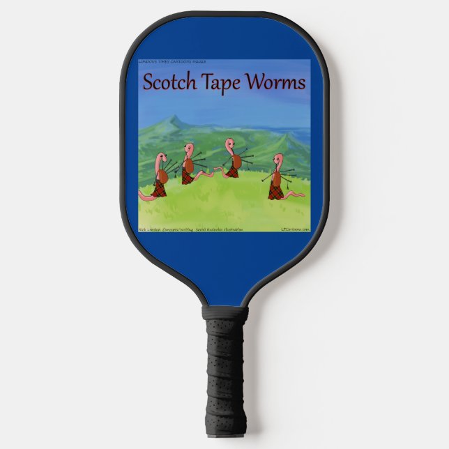 Rick London Worms From Scotland Funny Pickleball P Paddle (Front)