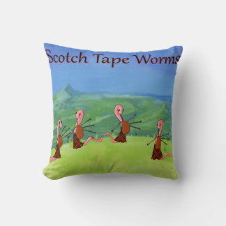Rick London Worms From Scotland Funny Throw Pillow