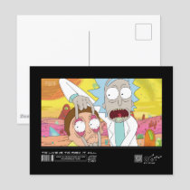 Rick Opening Morty's Eyes Quote Graphic Postcard