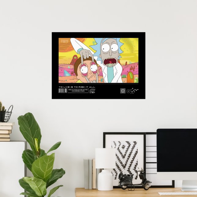 Rick Opening Morty's Eyes Quote Graphic Poster (Home Office)