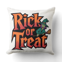 Rick or Treat Throw Pillow: Playful New Model