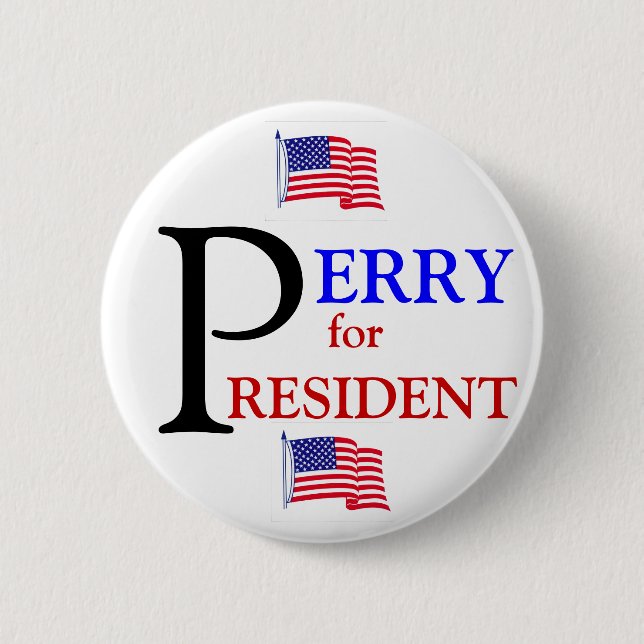 Rick Perry for President 2012 Button (Front)