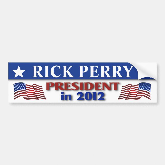 Rick Perry for President in 2012 Bumper Sticker (Front)
