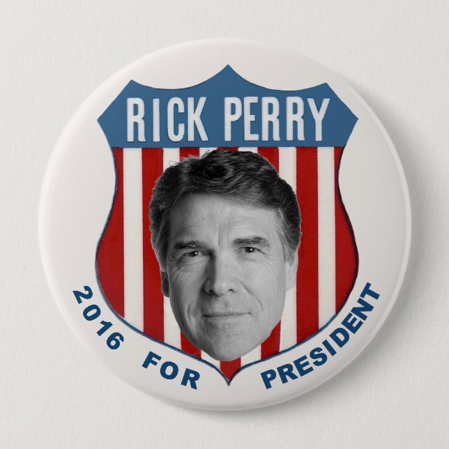 Rick Perry for President in 2016 Pinback Button (Front)