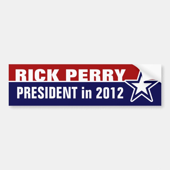Rick Perry in 2012 Bumper Sticker (Front)
