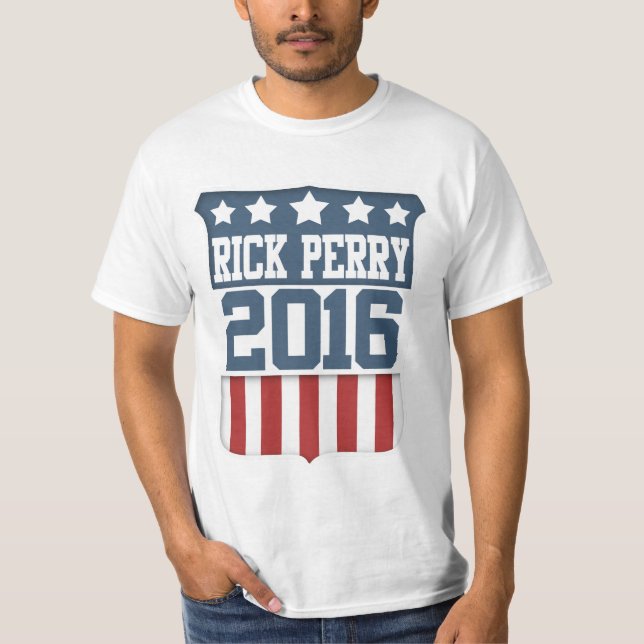 Rick Perry President in 2016 Shield T-Shirt (Front)