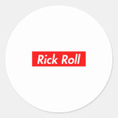 Rick Roll QR Code Rickrolled Square Sticker, Zazzle