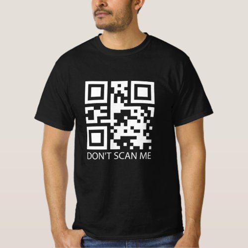 rick roll funny QR scan code dont scan me T_Shirt