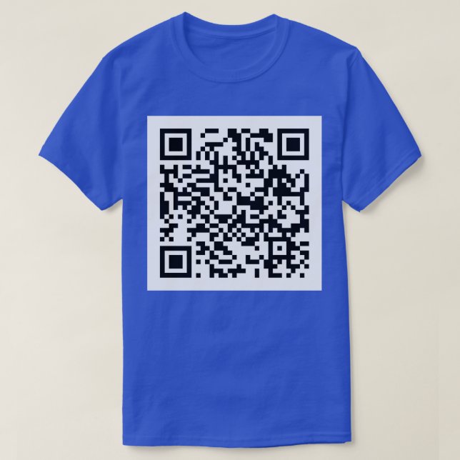 Rick Roll QR Code Baseball TShirt (Design Front)