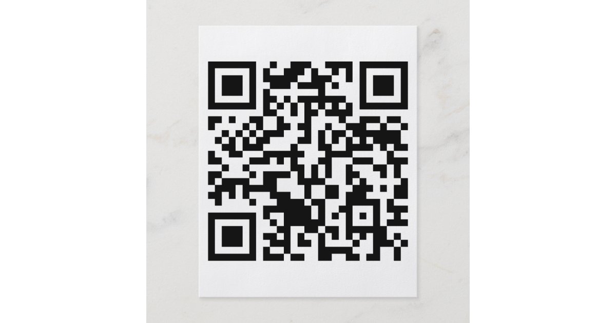 Rick Roll QR code disguised as bitcoin QR code | Greeting Card