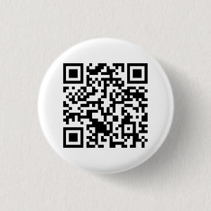 Rick Roll QR Code Rickrolled Pinback Button