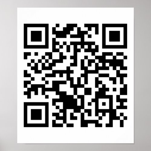 Rick Roll QR Code Rickrolled Poster
