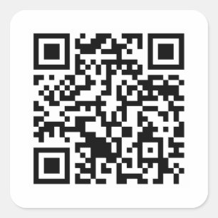Rick Roll QR Code Rickrolled Square Sticker