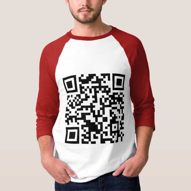 Rick Roll QR code Rickrolled T-Shirt (Front)