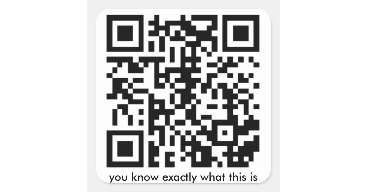 Rick Roll QR code' Sticker