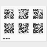 Rick Roll QR Code Rickrolled Square Sticker, Zazzle